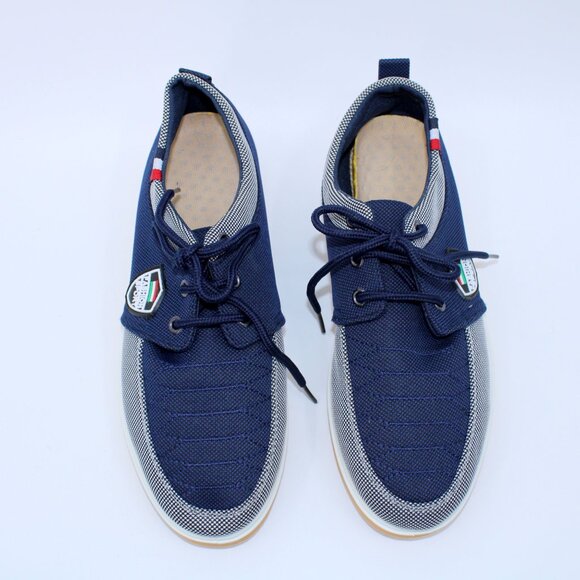 Fashion Sport Custom Pattern Blue Gray Canvas Shoes Lace Up NWOT - Picture 3 of 8